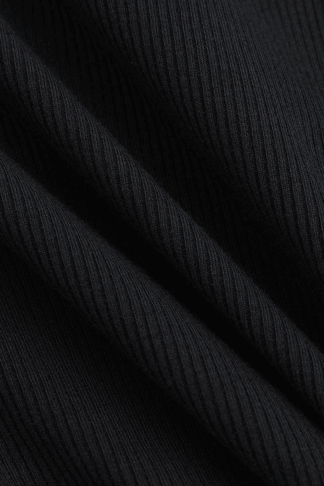 Coquette Aesthetic Ribbed Maxi Dress with Short Sleeves & Button Down Slit