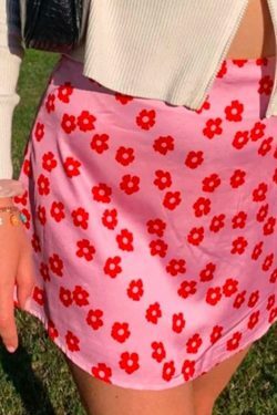 Coquette Aesthetic Ricky Satin Mini Skirt - Y2K Fashion Women's Clothing