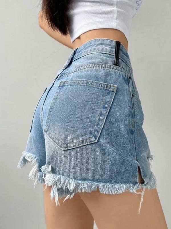 Coquette Aesthetic Ripped Denim Skirt - Y2K Fashion Grunge Style Cute Cargo Skirt
