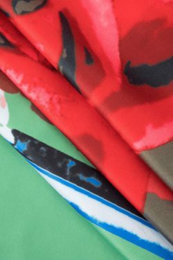 Coquette Aesthetic Rose Print Asymmetric T-Shirt and Midi Skirt Set