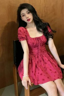 Coquette Aesthetic Rosy Raspberry Mini Dress - Y2K Fashion Statement Piece