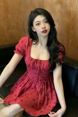 Coquette Aesthetic Rosy Raspberry Mini Dress - Y2K Fashion Statement Piece