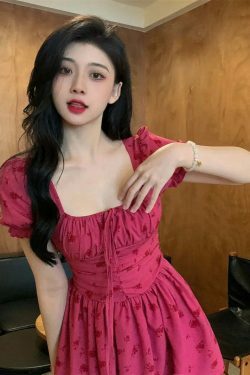 Coquette Aesthetic Rosy Raspberry Mini Dress - Y2K Fashion Statement Piece