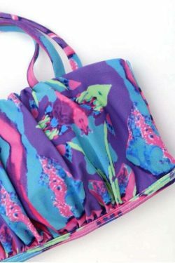 Coquette Aesthetic Ruched Bikini Set with Ladder Cut Detail