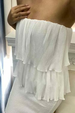 Coquette Aesthetic Ruffle Tiered Dress - Y2K Fashion Statement with Flirty Charm and Vintage Vibe