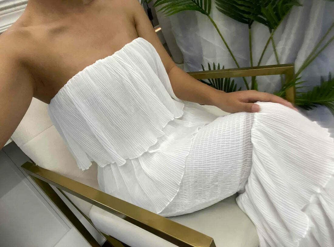 Coquette Aesthetic Ruffle Tiered Dress - Y2K Fashion Statement with Flirty Charm and Vintage Vibe Coquette Aesthetic Ruffle Tiered Dress - Y2K Fashion Statement with Flirty Charm and Vintage Vibe