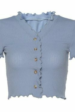 Coquette Aesthetic Ruffle Trim Cardigan - Y2K Fashion for Grunge & Pastel Goth