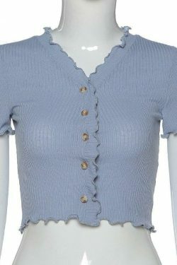 Coquette Aesthetic Ruffle Trim Cardigan - Y2K Fashion for Grunge & Pastel Goth