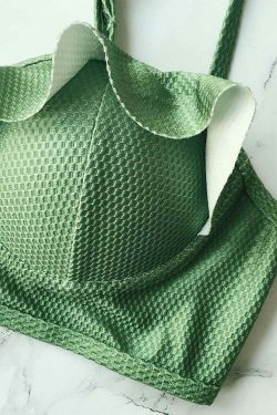 Coquette Aesthetic Ruffled Bikini Set - Y2K Fashion Swimwear