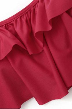 Coquette Aesthetic Ruffled Polka Dot High Waisted Bikini