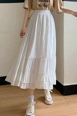 Coquette Aesthetic Ruffled Skirt - Y2K Fashion Statement Piece for Women