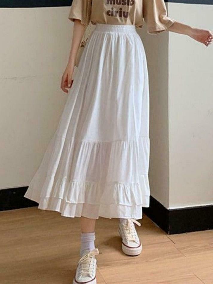Coquette Aesthetic Ruffled Skirt - Y2K Fashion Statement Piece for Women