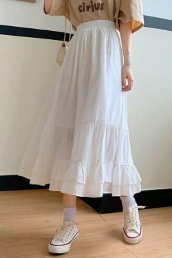 Coquette Aesthetic Ruffled Skirt - Y2K Fashion Statement Piece for Women