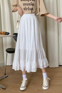 Coquette Aesthetic Ruffled Skirt - Y2K Fashion Statement Piece for Women