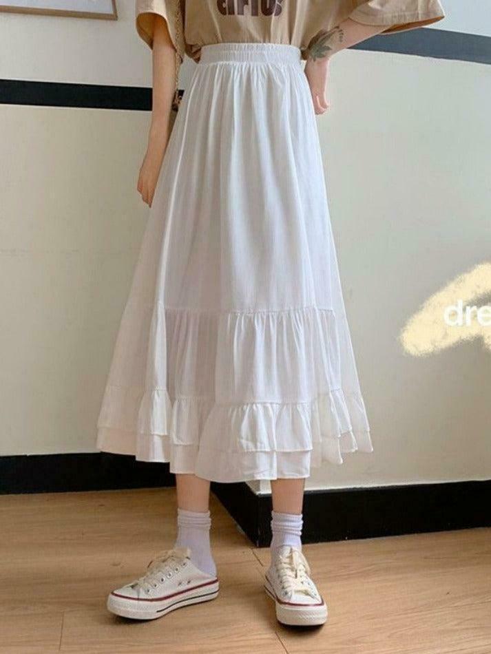 Coquette Aesthetic Ruffled Skirt - Y2K Fashion Statement Piece for Women