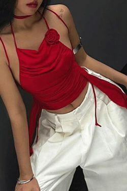 Coquette Aesthetic Ruffled Streamers Cami Top - Y2K Fashion for Women