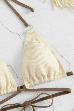 Coquette Aesthetic Ruffles Bikini Set - Y2K Fashion Swimwear