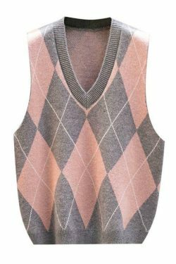 Coquette Aesthetic Runaway Oversized Sweater Vest in Y2K Fashion Style