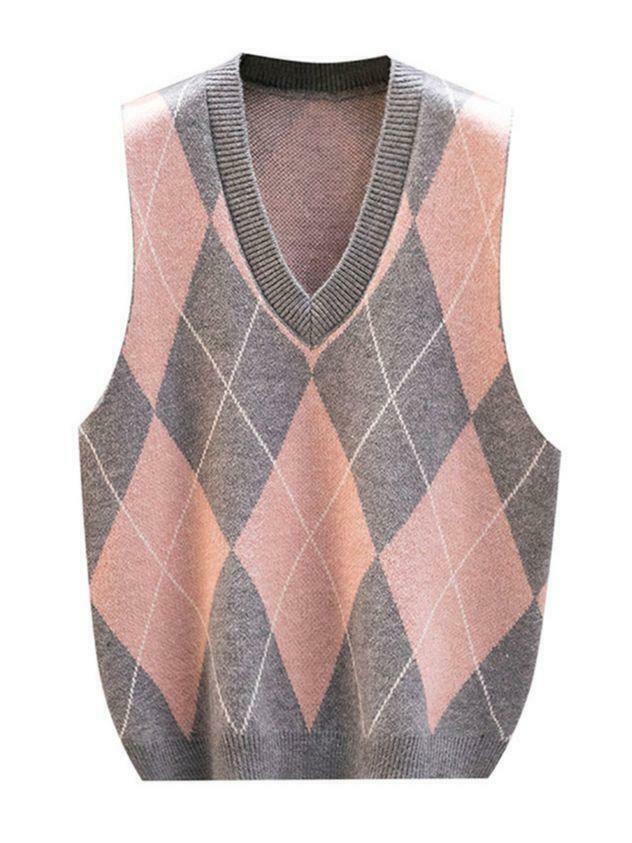 Coquette Aesthetic Runaway Oversized Sweater Vest in Y2K Fashion Style Coquette Aesthetic Runaway Oversized Sweater Vest in Y2K Fashion Style