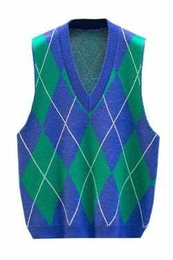 Coquette Aesthetic Runaway Oversized Sweater Vest in Y2K Fashion Style