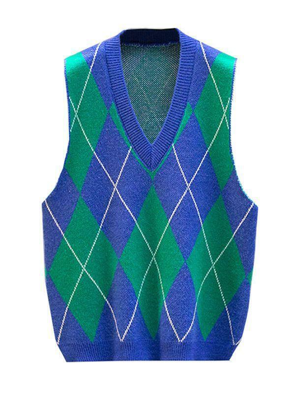 Coquette Aesthetic Runaway Oversized Sweater Vest in Y2K Fashion Style Coquette Aesthetic Runaway Oversized Sweater Vest in Y2K Fashion Style