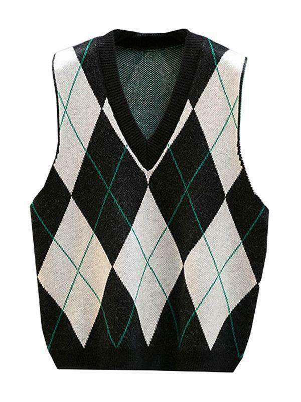 Coquette Aesthetic Runaway Oversized Sweater Vest in Y2K Fashion Style Coquette Aesthetic Runaway Oversized Sweater Vest in Y2K Fashion Style