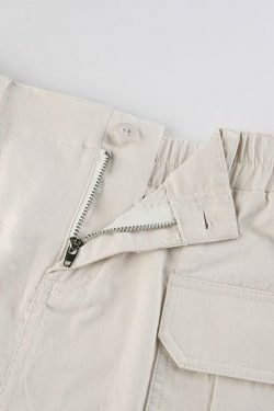 Coquette Aesthetic Ruth Y2K Cargo Skirt - Grunge & Pastel Goth Fusion