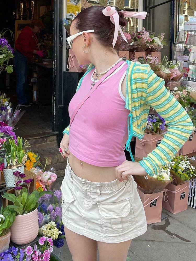 Coquette Aesthetic Ruth Y2K Cargo Skirt - Grunge & Pastel Goth Fusion Coquette Aesthetic Ruth Y2K Cargo Skirt - Grunge & Pastel Goth Fusion