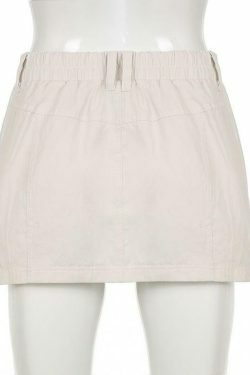 Coquette Aesthetic Ruth Y2K Cargo Skirt - Grunge & Pastel Goth Fusion
