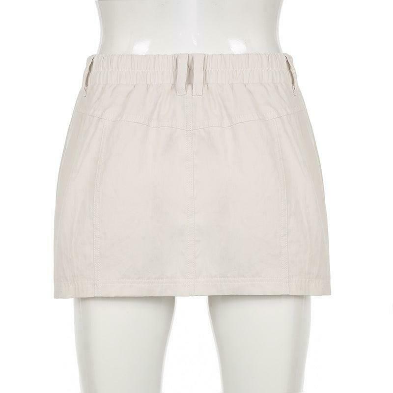 Coquette Aesthetic Ruth Y2K Cargo Skirt - Grunge & Pastel Goth Fusion Coquette Aesthetic Ruth Y2K Cargo Skirt - Grunge & Pastel Goth Fusion