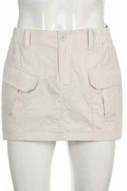 Coquette Aesthetic Ruth Y2K Cargo Skirt - Grunge & Pastel Goth Fusion