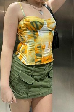 Coquette Aesthetic Ruth Y2K Cargo Skirt - Grunge & Pastel Goth Fusion