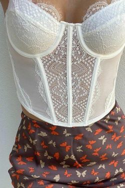 Coquette Aesthetic Sadie Corset Top - Y2K Fashion Grunge Style Cute Tops Pastel Goth Cargo Skirt