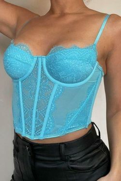 Coquette Aesthetic Sadie Corset Top - Y2K Fashion Grunge Style Cute Tops Pastel Goth Cargo Skirt