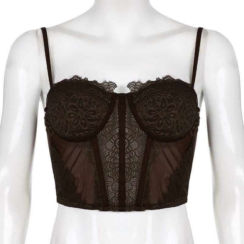 Coquette Aesthetic Sadie Corset Top - Y2K Fashion Grunge Style Cute Tops Pastel Goth Cargo Skirt