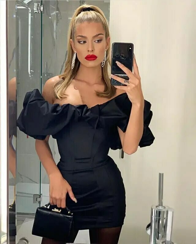 Coquette Aesthetic Sasha's Elegant Neckline Dress - Y2K Fashion Statement Piece