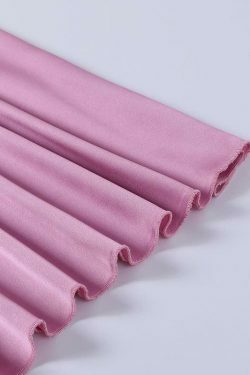 Coquette Aesthetic Satin Chain Dress with Cut-Out Detail - Y2K Fashion Statement Piece