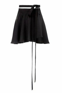 Coquette Aesthetic Satin Lace-Up Mini Skirt