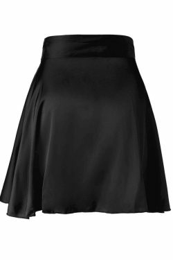 Coquette Aesthetic Satin Lace-Up Mini Skirt