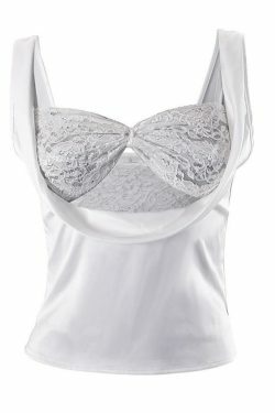 Coquette Aesthetic Satin Lace Bralette - Y2K Fashion Top for Women