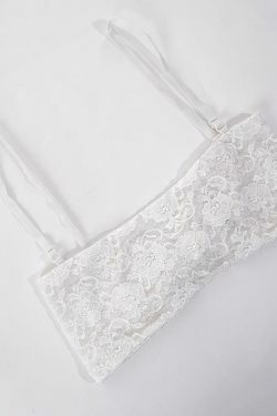 Coquette Aesthetic Satin Lace Bralette - Y2K Fashion Top for Women