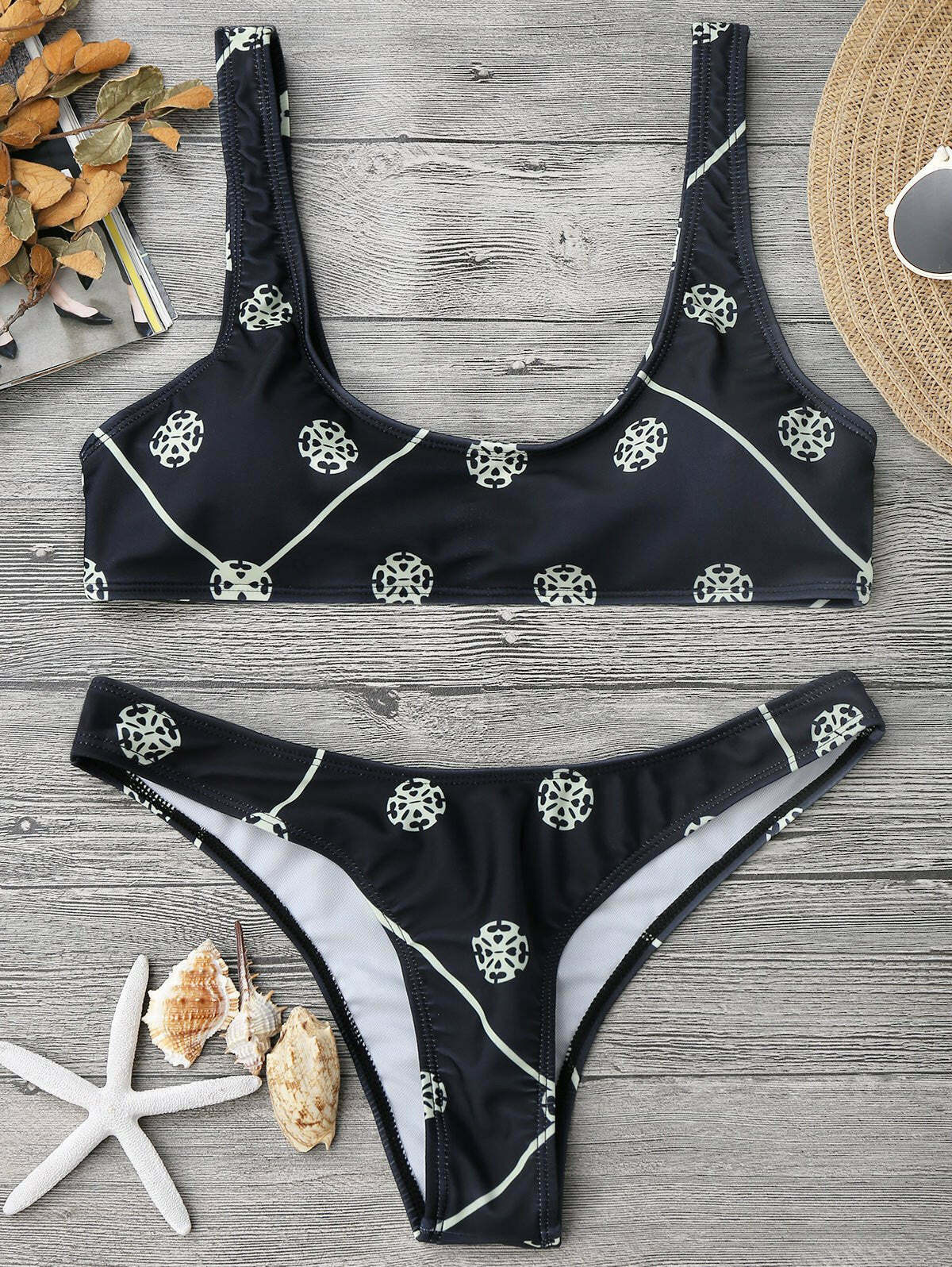 Coquette Aesthetic Scoop Neck Bralette Thong Bikini Set Coquette Aesthetic Scoop Neck Bralette Thong Bikini Set