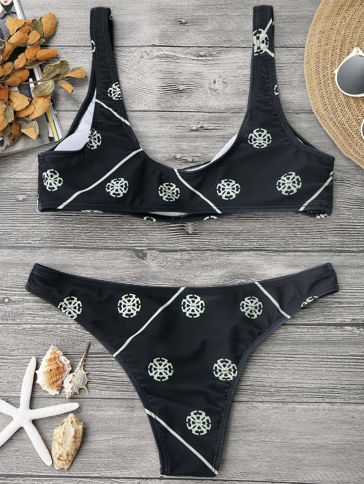 Coquette Aesthetic Scoop Neck Bralette Thong Bikini Set Coquette Aesthetic Scoop Neck Bralette Thong Bikini Set