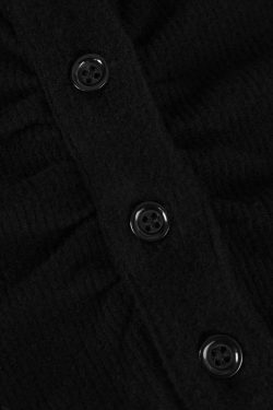 Coquette Aesthetic Scoop Neck Button Long Sleeve Top