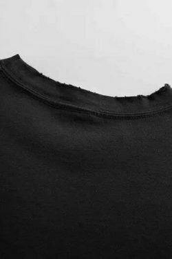 Coquette Aesthetic Shadow Graphic Acid Washed T-Shirt - Y2K Fashion Grunge Style Cute Tops