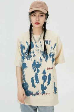 Coquette Aesthetic Shadow Graphic Print T-Shirt - Y2K Fashion Women's Top