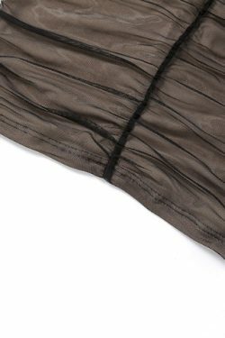 Coquette Aesthetic Sheer Allure Midi Dress - Y2K Fashion Women's Clothing