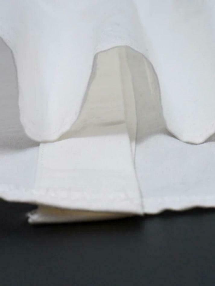 Coquette Aesthetic Shirt with Irregular Hem - Y2K Fashion Long Sleeve Blouse