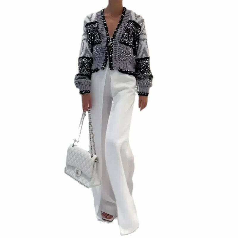 Coquette Aesthetic Short Sweater Jacket - Y2K Fashion Women's Clothing Coquette Aesthetic Short Sweater Jacket - Y2K Fashion Women's Clothing