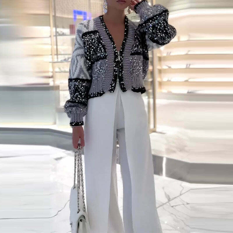 Coquette Aesthetic Short Sweater Jacket - Y2K Fashion Women's Clothing Coquette Aesthetic Short Sweater Jacket - Y2K Fashion Women's Clothing